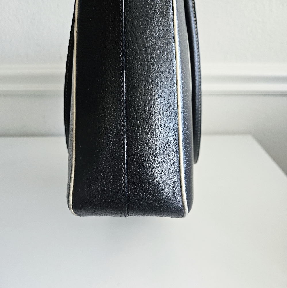 Prada Triangle Logo Black Leather Tote - Picture 9 of 13